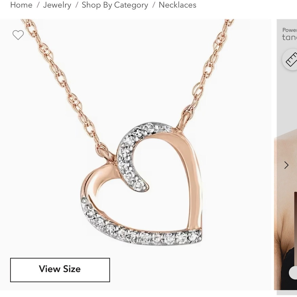 Helzberg Diamonds Rose Gold Heart Pendant Necklace